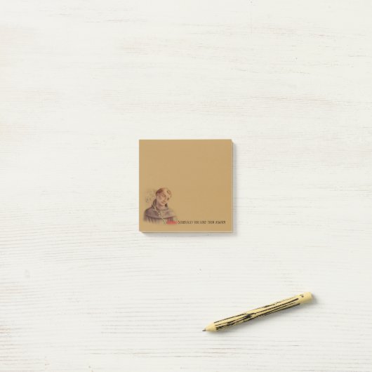 Humoureus Saint Anthony van Padua Post-it® Notes (Op bureau)