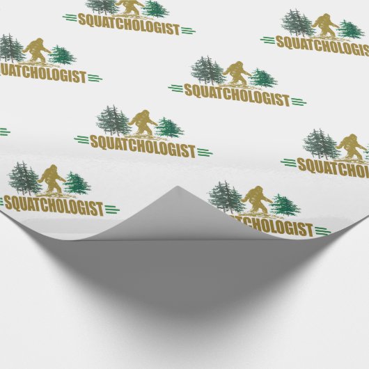 Humoureus Sasquatch, grappige Big Foot Cadeaupapier (Hoek)