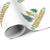 Humoureus Sasquatch, grappige Big Foot Cadeaupapier (Rol Hoek)