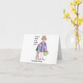 Humoureus shopping Queen Kaart (Gele Bloem)