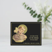 Humoureus St. Anthony Religieus katholiek gebed Briefkaart (Staand voorkant)