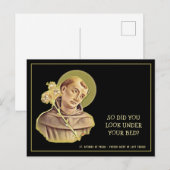 Humoureus St. Anthony Religieus katholiek gebed Briefkaart (Voorkant / Achterkant)