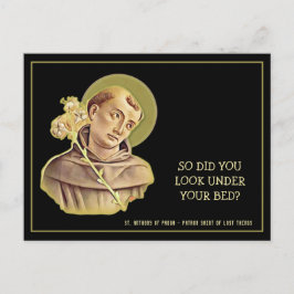 Humoureus St. Anthony Religieus katholiek gebed Briefkaart