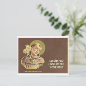 Humoureus St. Anthony Religieus katholiek gebed Briefkaart (Staand voorkant)