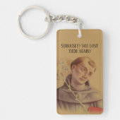 Humoureus St. Anthony van Padua Prayer Sleutelhanger (Voorkant)
