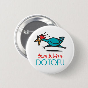 Humoureus Tofu-ontwerp Ronde Button 5,7 Cm