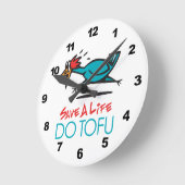Humoureus Tofu-ontwerp Ronde Klok (Hoek)