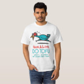 Humoureus Tofu-ontwerp T-shirt (Voorkant volledig)