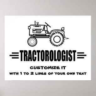 Humoureus tractor Racing Poster
