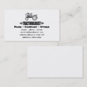 Humoureus tractor Racing Visitekaartje (Voorkant / Achterkant)