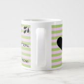 Humoureus Typografie Bericht over strepen Grote Koffiekop (Achterkant)