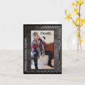 Humoureus van de winter naar de Kaart in het voorj (Gele Bloem)