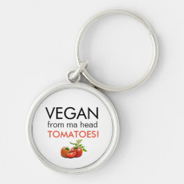 Humoureus VEGAN UIT MA-HOOFDTOMATOEN Sleutelhanger
