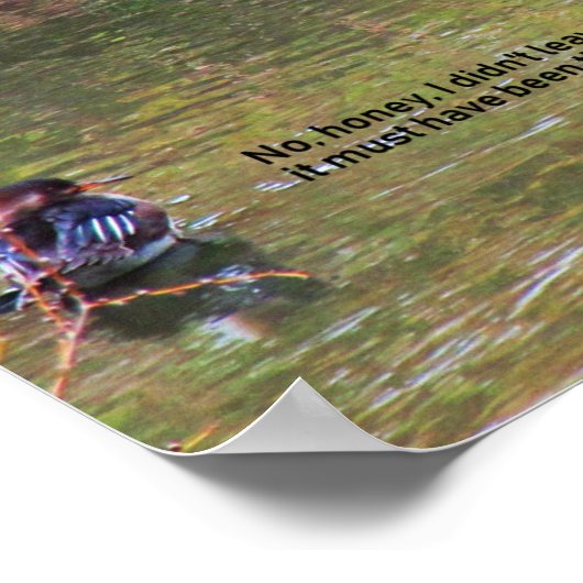 Humoureus vochtig poster (Hoek)