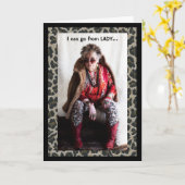 Humoureus Vrouw van Lady naar Crazy Card Kaart (Gele Bloem)