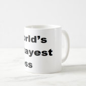 Humoureus werk World's Okayest Boss Gift Funny Koffiemok (Voorkant rechts)