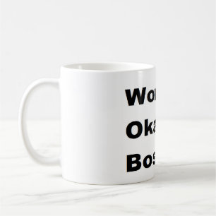 Humoureus werk World's Okayest Boss Gift Funny Koffiemok