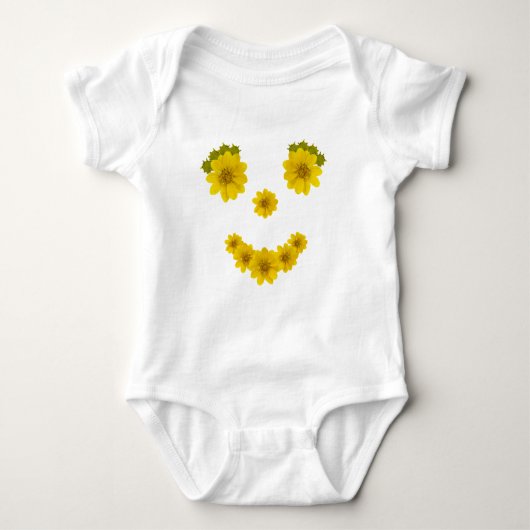 Humoureus Yellow Wildflower Smile Face Romper (Voorkant)