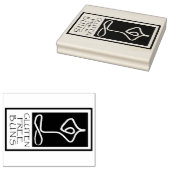 Humoureus zegel, "Gluten free Buns" Rubberstempel (Gestempeld)
