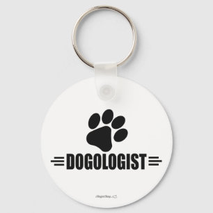 Humoureuse eigenaar van de hond sleutelhanger