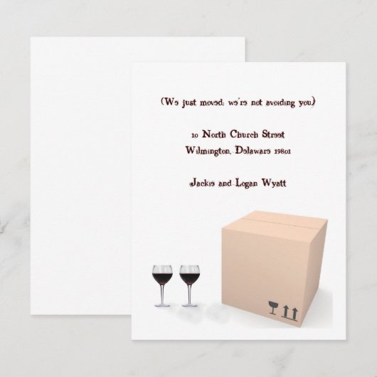 Humoureuze aankondiging (Voorkant / Achterkant)