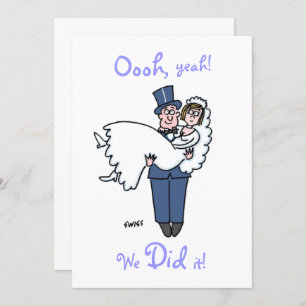 Humoureuze aankondiging van de opkomst.