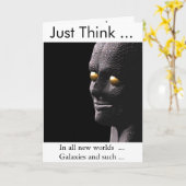 Humoureuze Alien Get Well Kaart (Gele Bloem)