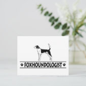 Humoureuze AMERIKAANSE FOXHOUND Briefkaart (Staand voorkant)