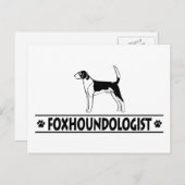 Humoureuze AMERIKAANSE FOXHOUND Briefkaart (Voorkant / Achterkant)