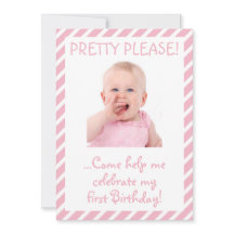 Humoureuze babymeisje Eerste verjaardag