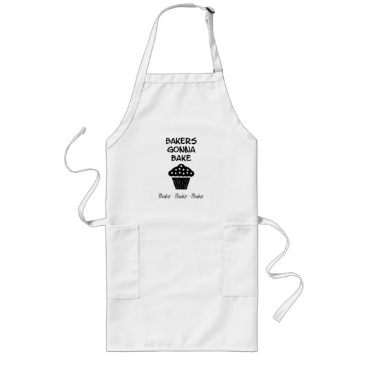 Humoureuze bakkerij Apron met cupcake Pic Lang Schort (Voorkant)