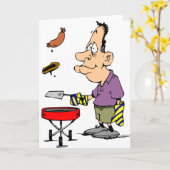 Humoureuze BBQ-cadeaus Kaart (Gele Bloem)