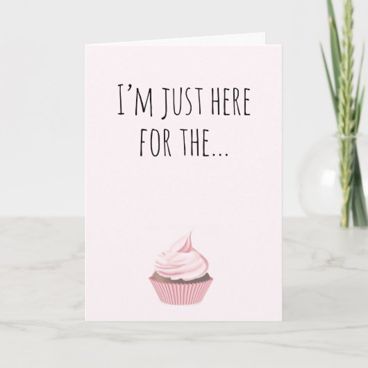 Humoureuze Birthday Kaart Cake (Voorkant)