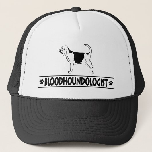 Humoureuze bloedhond trucker pet (Voorkant)