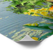 Humoureuze boomkikker die een vuilnisbelt speelt poster (Hoek)