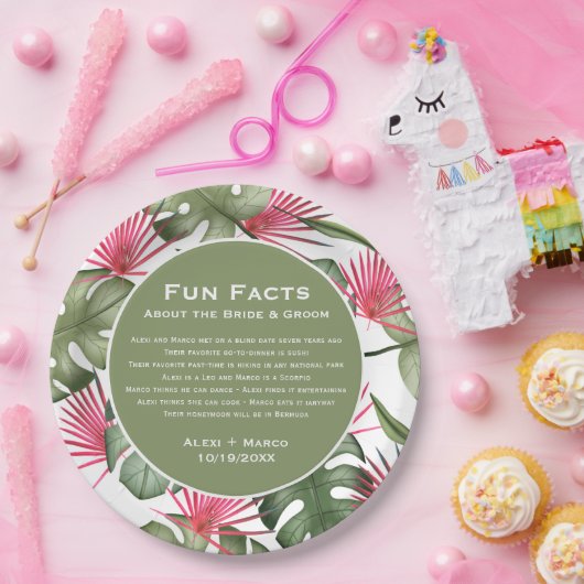 Humoureuze Borden voor Tropisch Weddenschap Papieren Bordje (Feest)