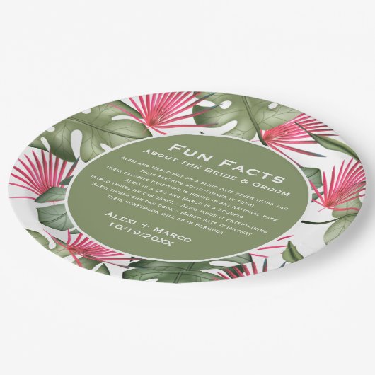 Humoureuze Borden voor Tropisch Weddenschap Papieren Bordje (Gekanteld)