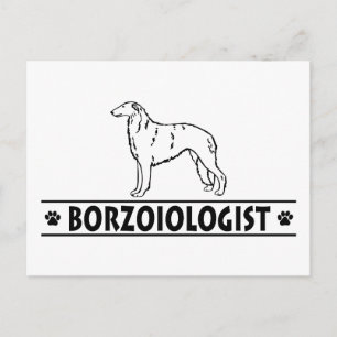 Humoureuze Borzoi Dog Briefkaart