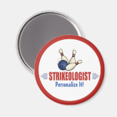 Humoureuze Bowling Pins Strikeoloog Bowler's Magneet (Voorkant / Achterkant)