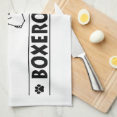 Humoureuze BOXER Dog Theedoek (Quarter Fold)