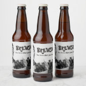 Humoureuze Brewski Retro Nineteen-fifties Beer Bier Etiket (Flessen)