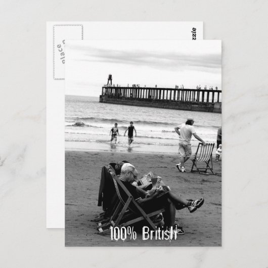 Humoureuze Britten aan de kant van de zee in het z Briefkaart (Voorkant / Achterkant)