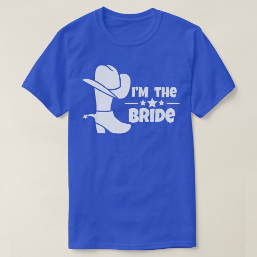 Humoureuze bruiloft Bachelorettes Bride T-shirt (Design voorkant)