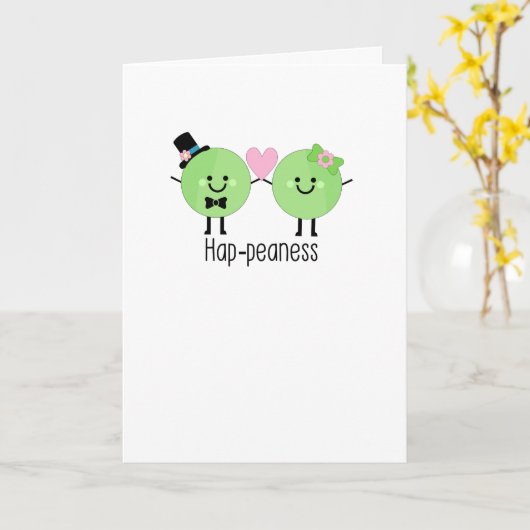 Humoureuze bruiloft Schattigee bruid & bruidegom e Kaart (Gele Bloem)