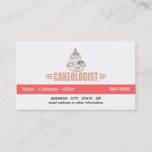 Humoureuze Cake Decorating Visitekaartje (Voorkant)