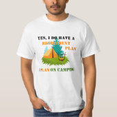 Humoureuze Camping T-Shirt (Voorkant)