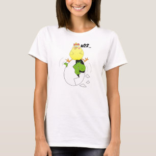 Humoureuze Cartoon Chicken and Dino Women's Tshirt