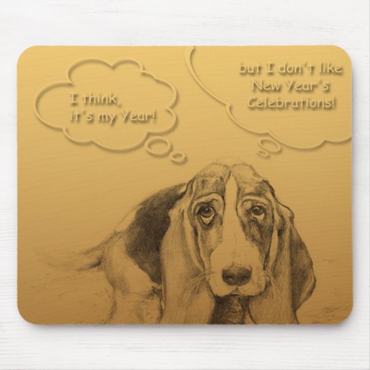 Humoureuze Chinese hond Mousepad Muismat (Voorkant)