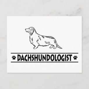 Humoureuze Dachshund Longhaire Briefkaart