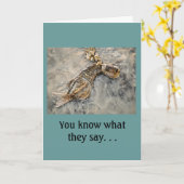 Humoureuze dode visvaders Dag Kaart (Gele Bloem)